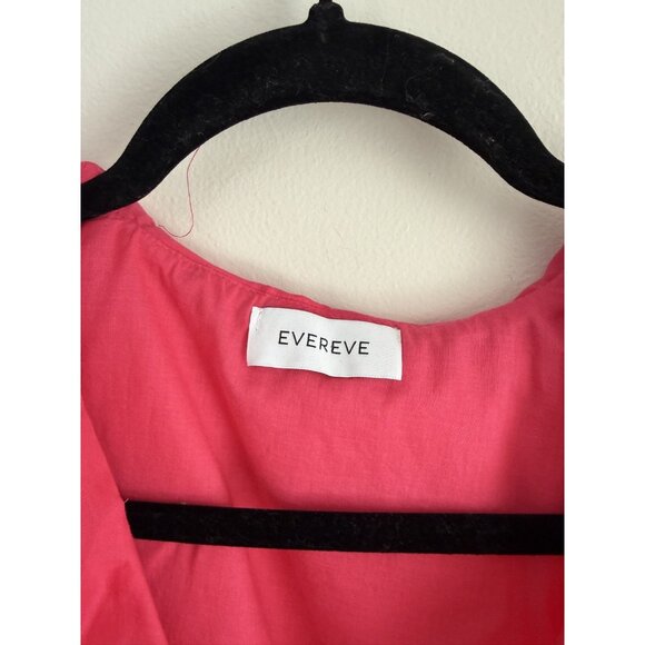 Evereve Pink Surplice Ruffle Balloon Sleeve Top Coquette Fairy Whimsical S - Picture 6 of 7